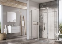 Душевая стенка Ravak Blix Slim BLSPS-80 X9BM40C00Z1 профиль Хром стекло Transparent