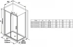 Душевая стенка Ravak Blix Slim BLSPS-80 X9BM40C00Z1 профиль Хром стекло Transparent