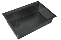 Кухонная мойка ZorG Lux Grafit 75 L LUX 7551-L GRAFIT цвет Графит