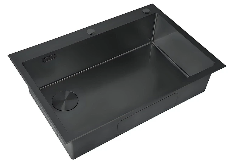 Кухонная мойка ZorG Lux Grafit 75 L LUX 7551-L GRAFIT цвет Графит