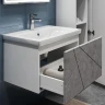 Тумба с раковиной Vigo Geometry 70 034 бетон-com подвесная цвет Бетон Белый