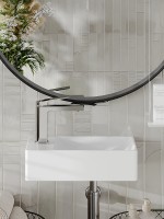 Раковина Orange 38 R B05-375RW Белая глянцевая фарфор подвесная, накладная
