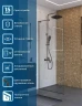 Душевая перегородка BelBagno Uno 80 UNO-L-1-TB-80-C-GM профиль Оружейная сталь стекло прозрачное