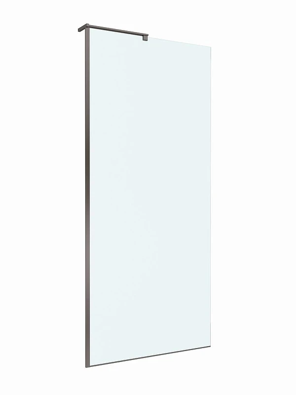 Душевая перегородка BelBagno Uno 80 UNO-L-1-TB-80-C-GM профиль Оружейная сталь стекло прозрачное
