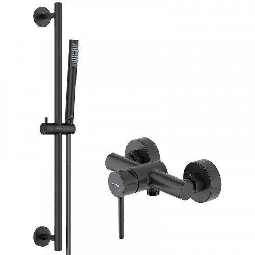 Смеситель для душа Aquatek Европа AQ1332MB Черный матовый латунь на стену