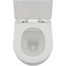 Комплект унитаза AQUAme AQM2002 с инсталляцией Tece Now 9400414 с сиденьем Микролифт и Черной матовой клавишей смыва фаянс подвесной