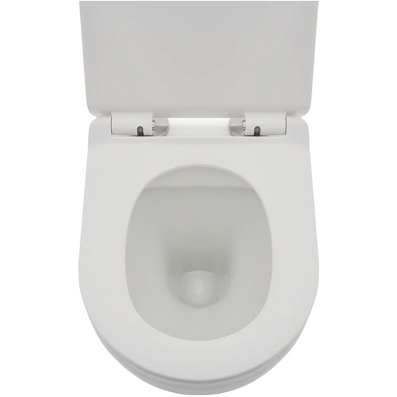 Комплект унитаза AQUAme AQM2002 с инсталляцией Tece Now 9400414 с сиденьем Микролифт и Черной матовой клавишей смыва фаянс подвесной