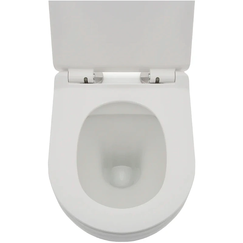 Комплект унитаза AQUAme AQM2002 с инсталляцией Tece Now 9400414 с сиденьем Микролифт и Черной матовой клавишей смыва фаянс подвесной