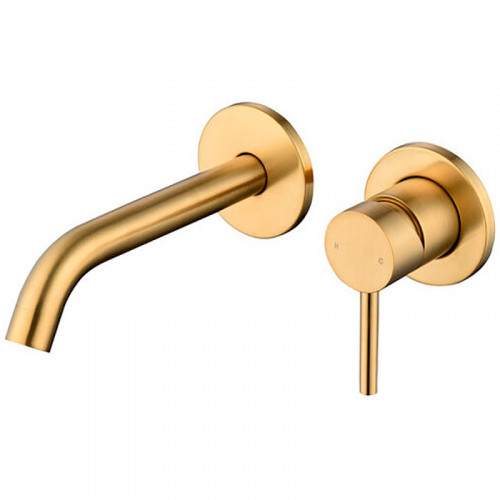 Смеситель для раковины Caprigo Don 53-027-BRG Золото матовое латунь встраиваемый