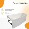 Акриловая ванна Radomir Рона 148x80 L 1-01-3-1-1-342К цвет Белый со слив-переливом Золото