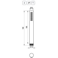 Ручной душ Ravak 951.20GB X07P694 Графит латунь