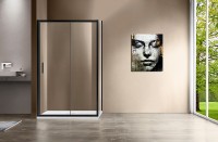 Душевой уголок Vincea Garda 140х80 VSR-1G8014CLB профиль Черный стекло прозрачное