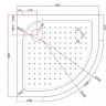 Акриловый поддон для душа Cezares Tray A 80x80 TRAY-A-R-80-550-15-W Белый