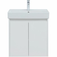 Тумба с раковиной Aquanet Nova Lite 60 302523 подвесная Белый глянец МДФ / ЛДСП