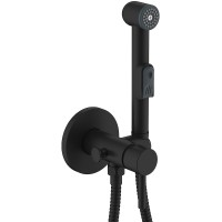 Гигиенический душ со смесителем Olive's Balear 13141BLB Черный матовый латунь на стену