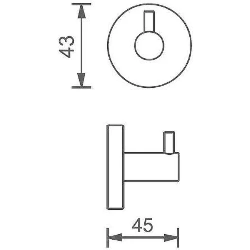 Крючок Aquanet 4582 264905 Хром