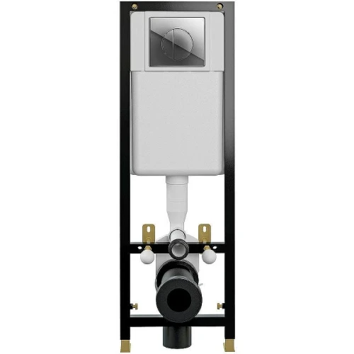 Комплект унитаза Berges Gamma 081105 с инсталляцией Cersanit Black 35 S-IN-BLACK-Cg-w с сиденьем Микролифт и клавишей смыва Хром