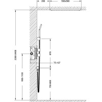 Душевая система Timo Petruma SX-5029/03SM Черная латунь встраиваемый