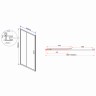 Душевая дверь Vincea Garda 150 VDS-1G150CLB профиль Черный стекло прозрачное