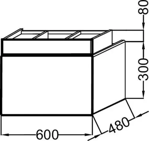 Тумба под раковину Jacob Delafon Terrace 60 EB1185-M61 цвет Черный