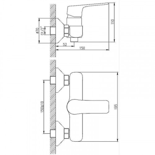 Смеситель для душа Koller Pool Kvadro Start KS0400 Хром