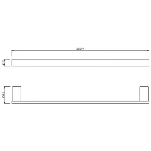 Полотенцедержатель Lemark Smooth Line 9781022 Хром
