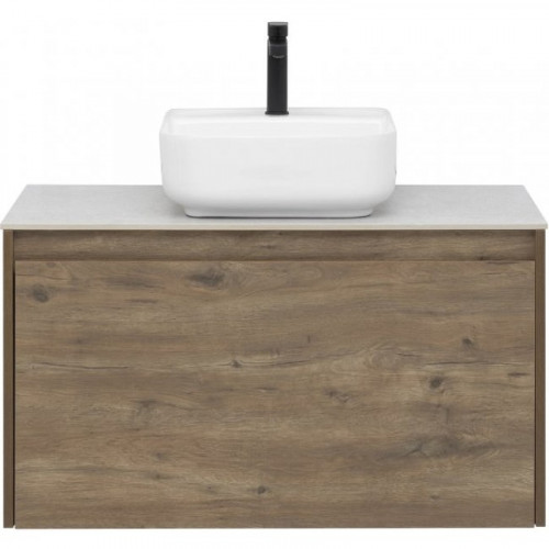 Тумба под раковину Aquanet Nova Lite 90 249517 подвесная Дуб рустикальный МДФ / ЛДСП