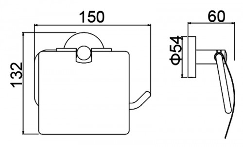 Держатель туалетной бумаги Timo Saona 13042/03 с крышкой Черный