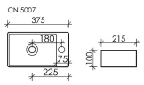 Раковина Sancos Ceramicanova Element 37 CN5007 Белая