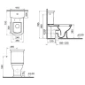 Унитаз компакт Vitra Serenada 9722B003-7203 с бачком и сиденьем Микролифт фарфор напольный
