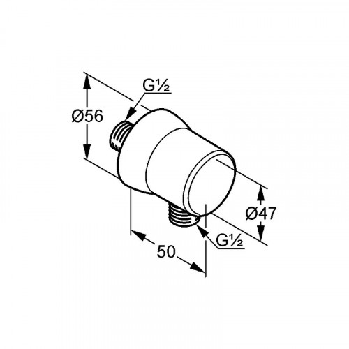 Шланговое подключение Kludi Sirena 6306039-00 Черное матовое латунь на стену