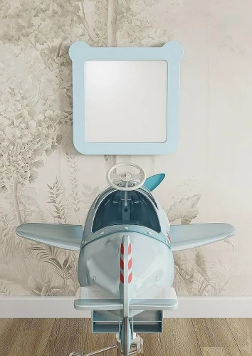 Зеркало Aquaton Каспер Мишка 51 1A283402CR0E0 Голубое матовое