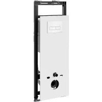 Инсталляция WasserKRAFT Salm 27TLT.010.ME.WH.WH03 для унитаза Белое стекло с Белой клавишей смыва