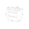 Тумба с раковиной Iddis Ray 60 RAY60W0i95K подвесная цвет Белый