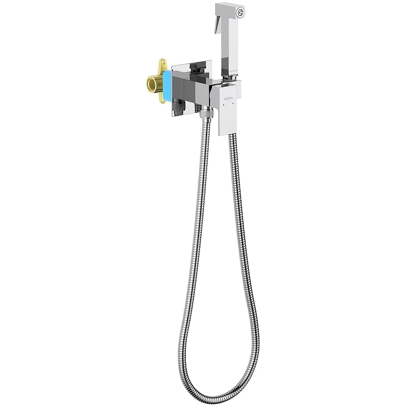 Гигиенический душ со смесителем Aquatek Либра AQ1022CR Хром латунь встраиваемый