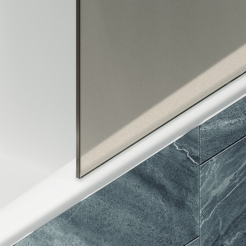 Шторка на ванну Maybah Glass MGV-77-3ш 900x1400 в широком профиле Золото стекло бронзовое матовое