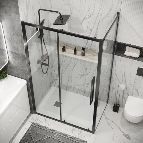 Душевой уголок Grossman Cosmo 120x100 120.K33.02.1210.42.00 профиль Графит сатин стекло прозрачное