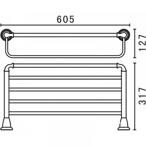 Полка для полотенец Art&amp;Max Bianchi AM-E-2610-Br Бронза