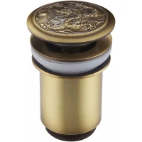 Донный клапан ZorG Antic AZR 1 BR click-clack Бронза