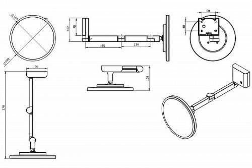 Косметическое зеркало Splendy Delight R DR412520SVCR цвет Хром
