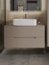 Тумба с раковиной Orange Line 100 Li-100TuLMDF+B07-600W подвесная Латте матовый