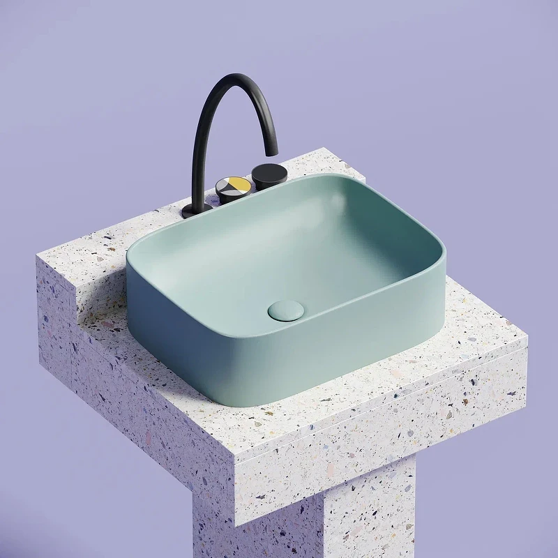 Раковина-чаша Ceramicanova Element 51 CN6052MLG Зеленая матовая фарфор накладная