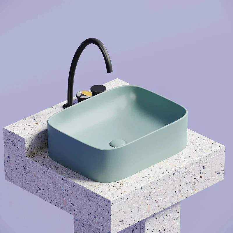 Раковина-чаша Ceramicanova Element 51 CN6052MLG Зеленая матовая фарфор накладная