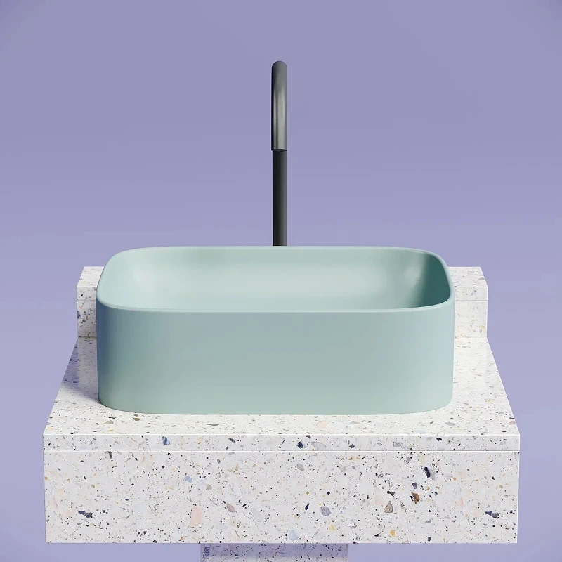 Раковина-чаша Ceramicanova Element 51 CN6052MLG Зеленая матовая фарфор накладная