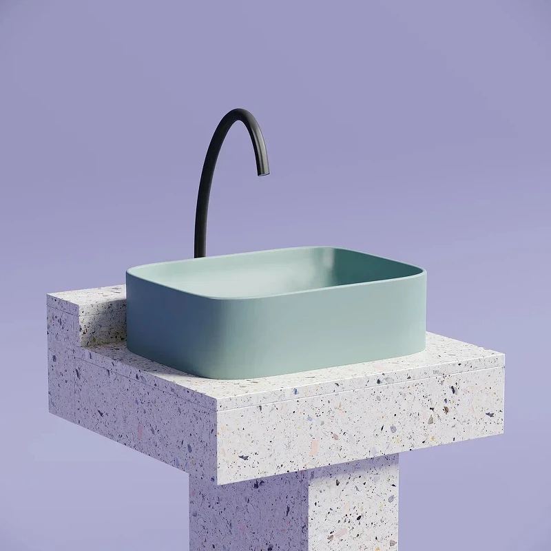 Раковина-чаша Ceramicanova Element 51 CN6052MLG Зеленая матовая фарфор накладная