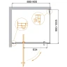 Душевой уголок Cezares Molveno 90x100 MOLVENO-AH-1-90/100-C-Cr-IV профиль Хром стекло прозрачное