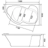 Акриловая ванна Marka One Aura 150x105 L 01ау1510л без гидромассажа