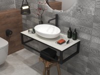 Столешница под раковину 1MarKa Loft 90 Ц0000008736 Светло-серый МА01 Nat