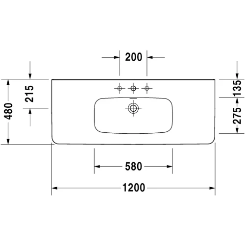 Мебельная раковина Duravit DuraStyle 120 2320120000 цвет Белый