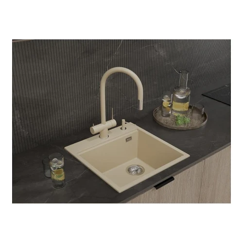 Кухонная мойка Rivelato Tesoro 50 TR-505-R beige scuro цвет Темно-бежевый